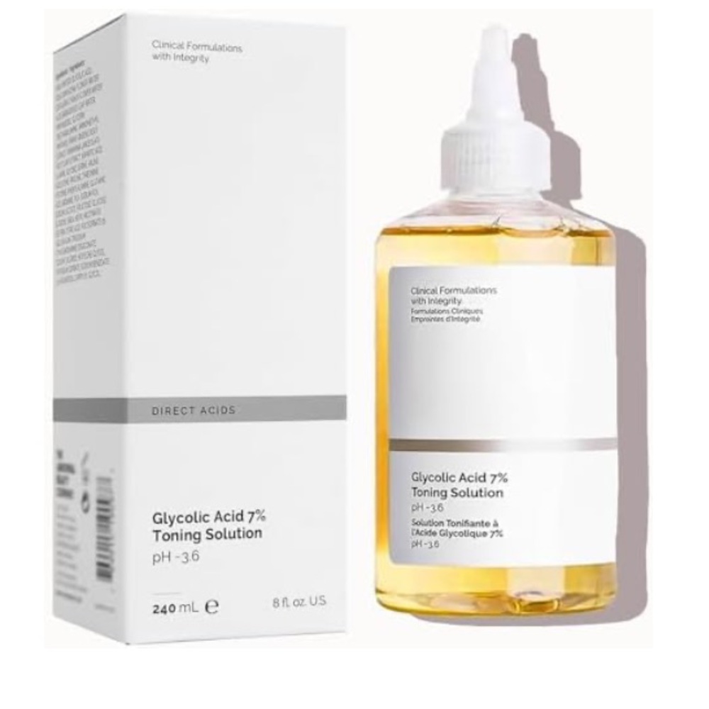 8 FL Oz Glycolic Acid 7% Exfoliating Toning Solution, New in sealed‎ Box